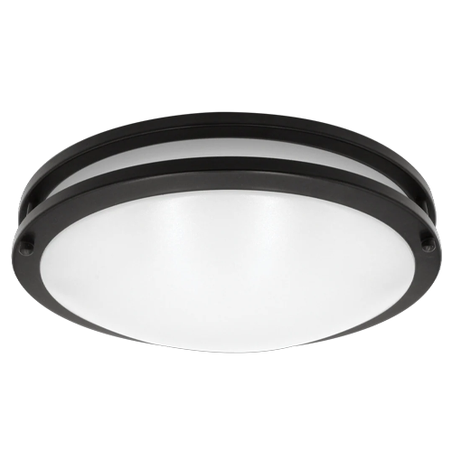 LED12"FLUSH/BLK/5CCT/D