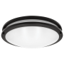 LED14"FLUSH/BLK/5CCT/D