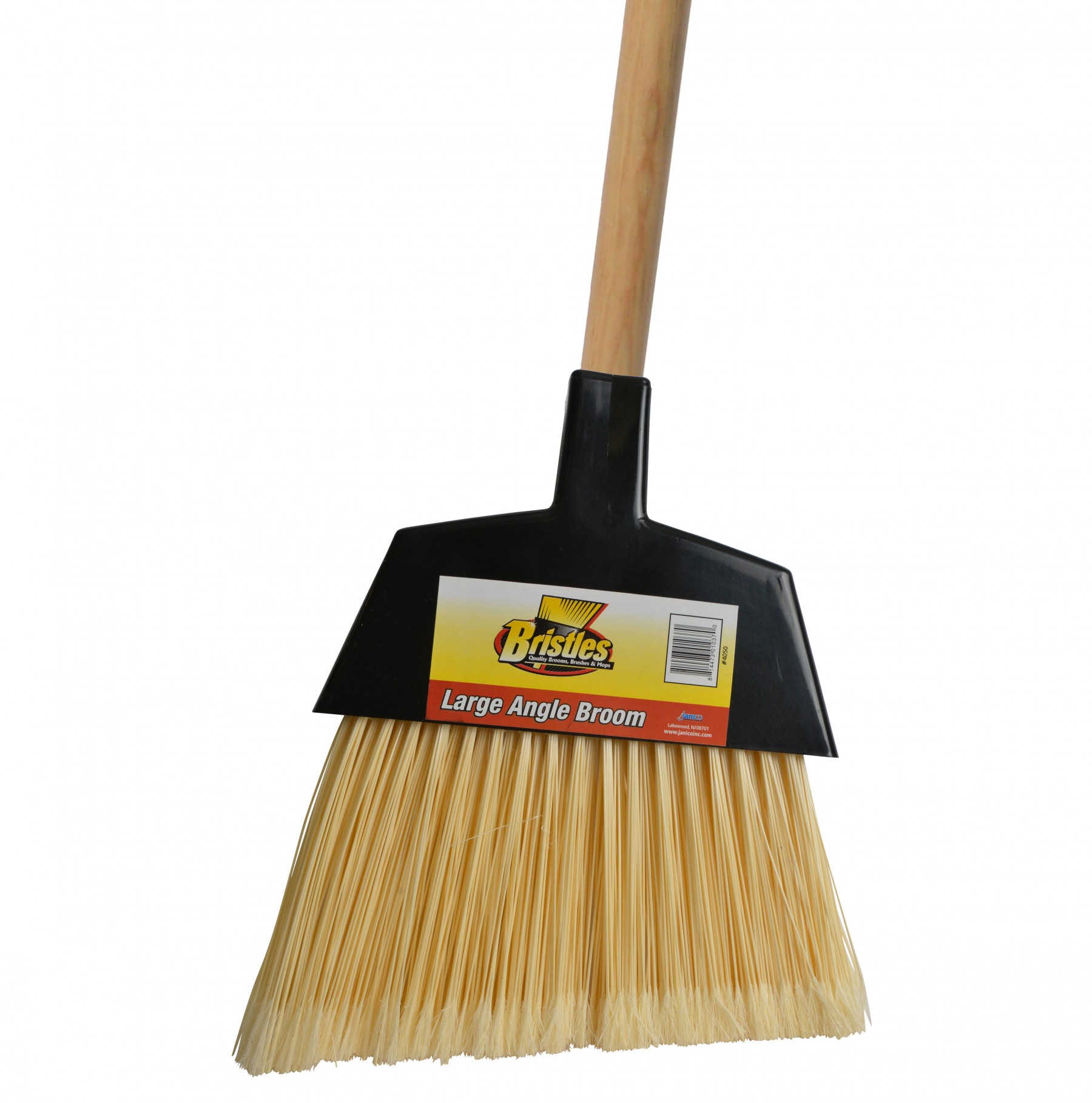 LARGE ANGLE BROOM W/WOOD HANDLE